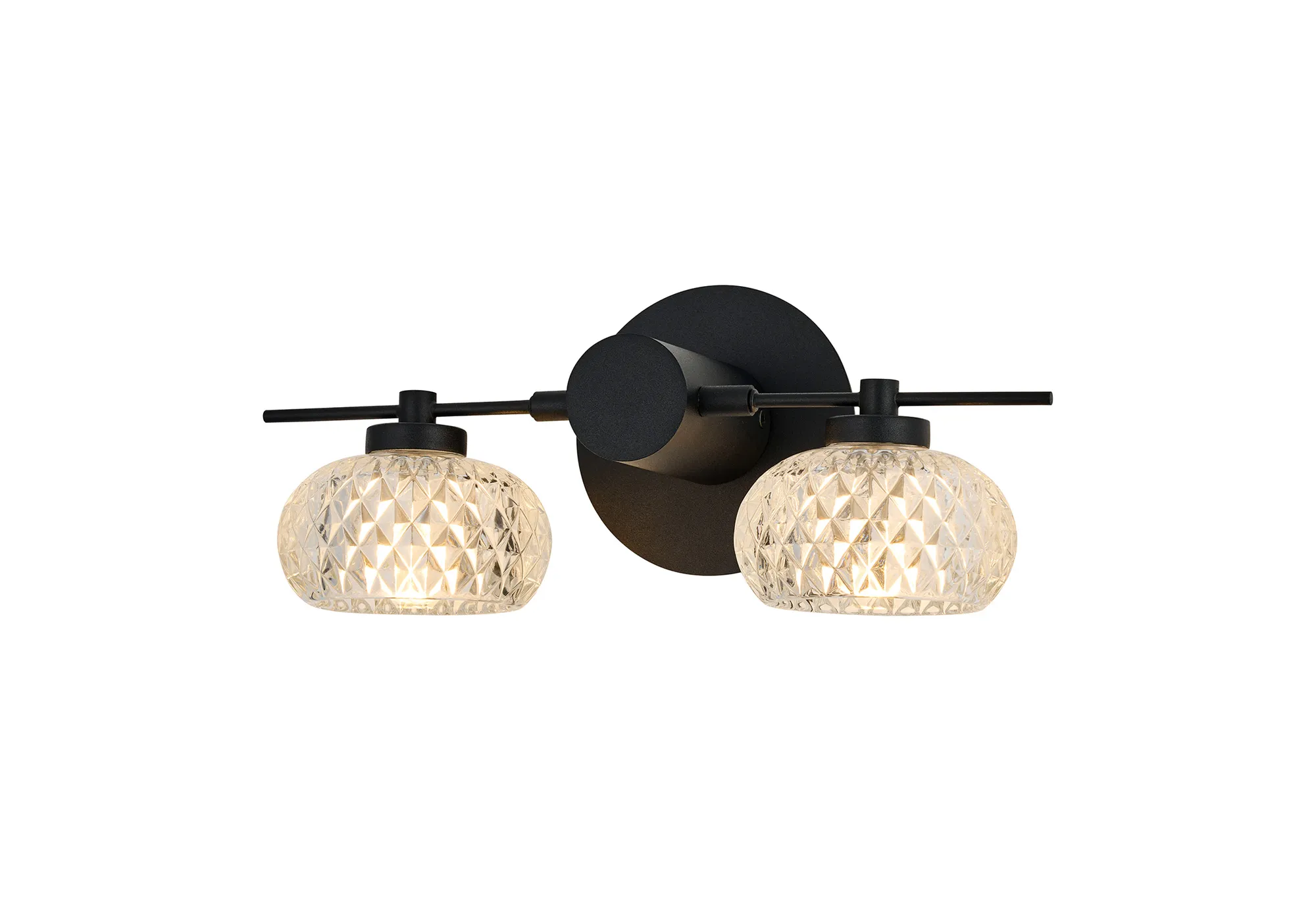 Wade Satin Black Wall Lights Deco Armed Wall Lights
